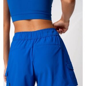 Blue high rise summer shorts - Alder